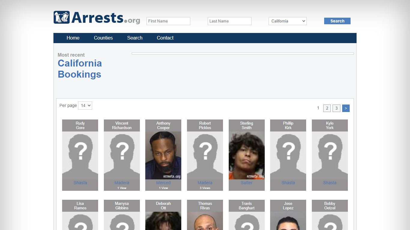 California Arrests and Inmate Search